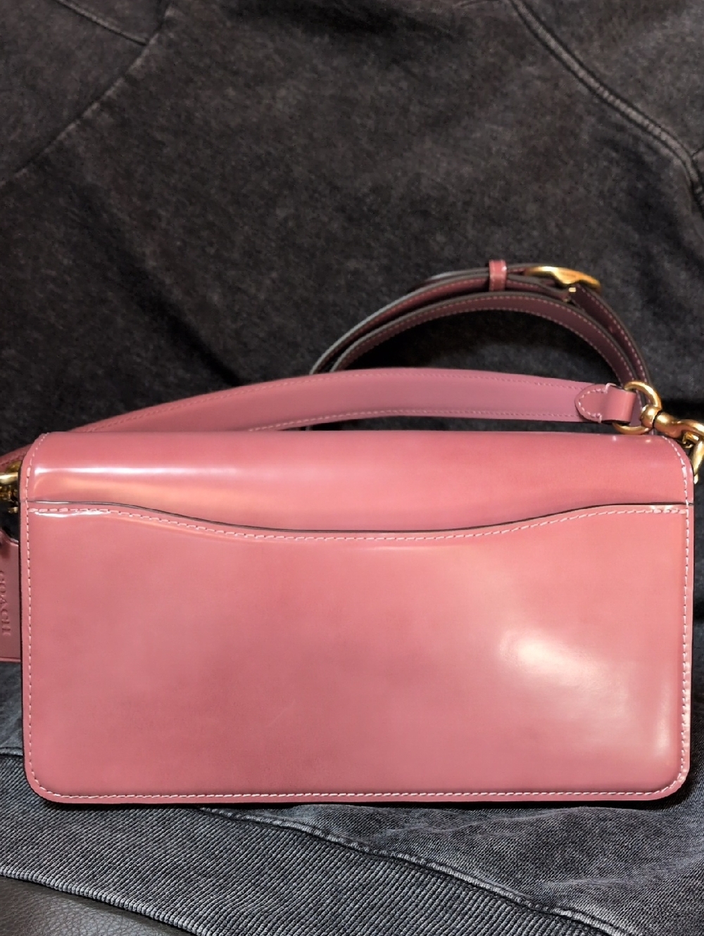 Coach Tabby Shoulder Bag 26 Spazzolato Peony - Picture 3 of 13